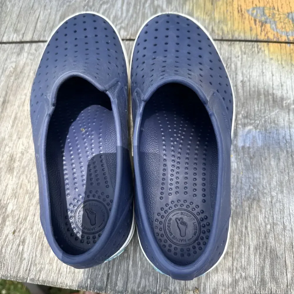 Kids Native Shoes Miles Slip-On Sneakers Size Men’s 7 Women’s 9 Navy Blue - BP